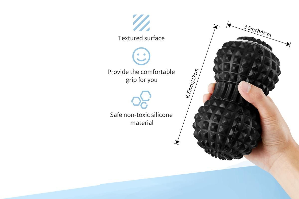 Vibrating Roller Massager Electric Massage Ball Back Foot Muscle Pain Relief -Black