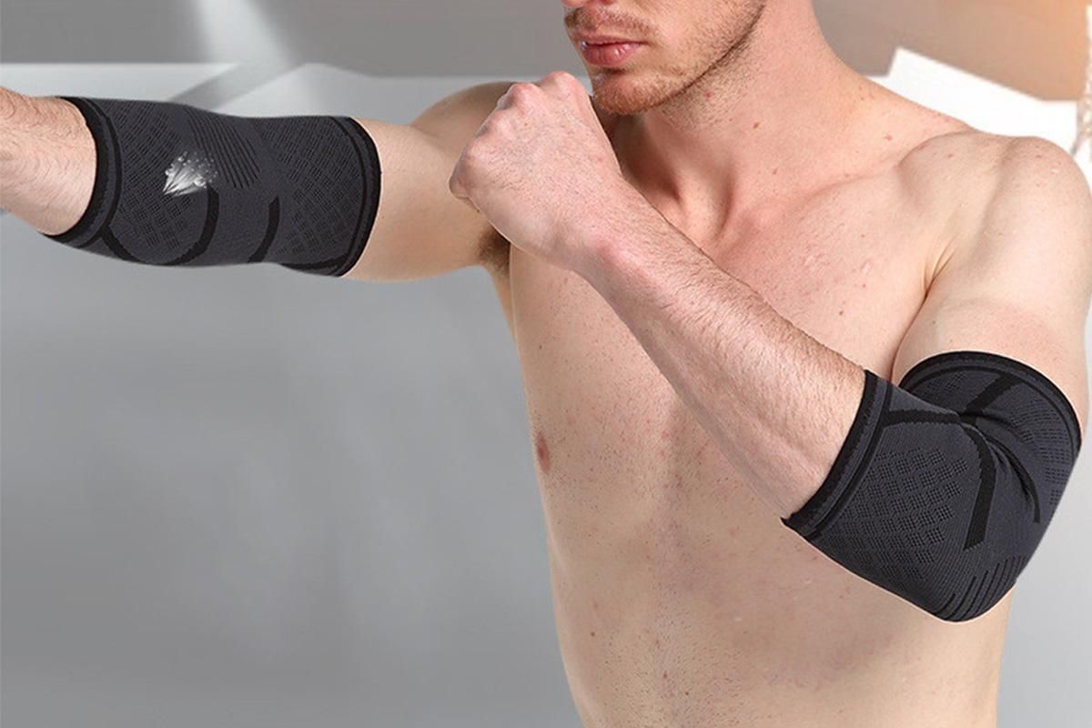 2Pcs Elbow Brace for Tendonitis Elbow Compression Support Sleeve for Golfers Pain Relief for Workout Weightlifting -Black / M