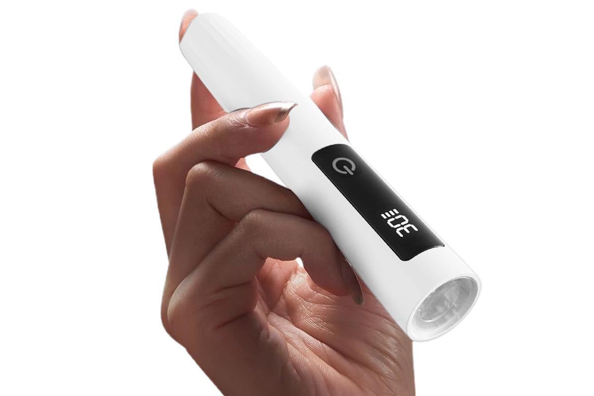 Portable Touch Nail Lamp - Cordless Mini LED Gel Curing UV Light with Timer - White