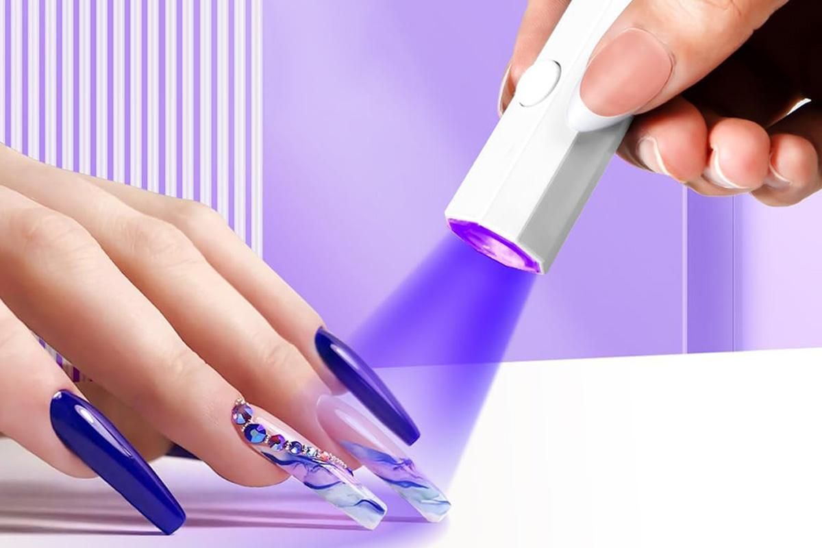 Handheld UV Nail Lamp Portable Gel Nail Dryer for Home Salon Use - White