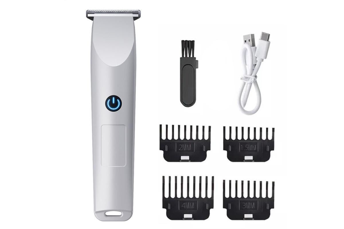 Cordless Hair Clippers for Men Trimmers Set with 4 Guide Combs Rechargeable - White