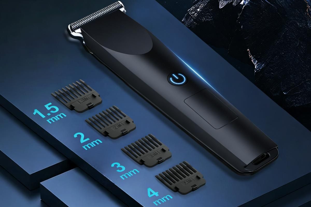 Cordless Hair Clippers for Men Trimmers Set with 4 Guide Combs Rechargeable - White