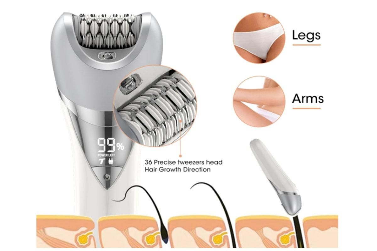 7 in 1 Epilator Hair Removal for Women Face Massage and Body Exfoliator
