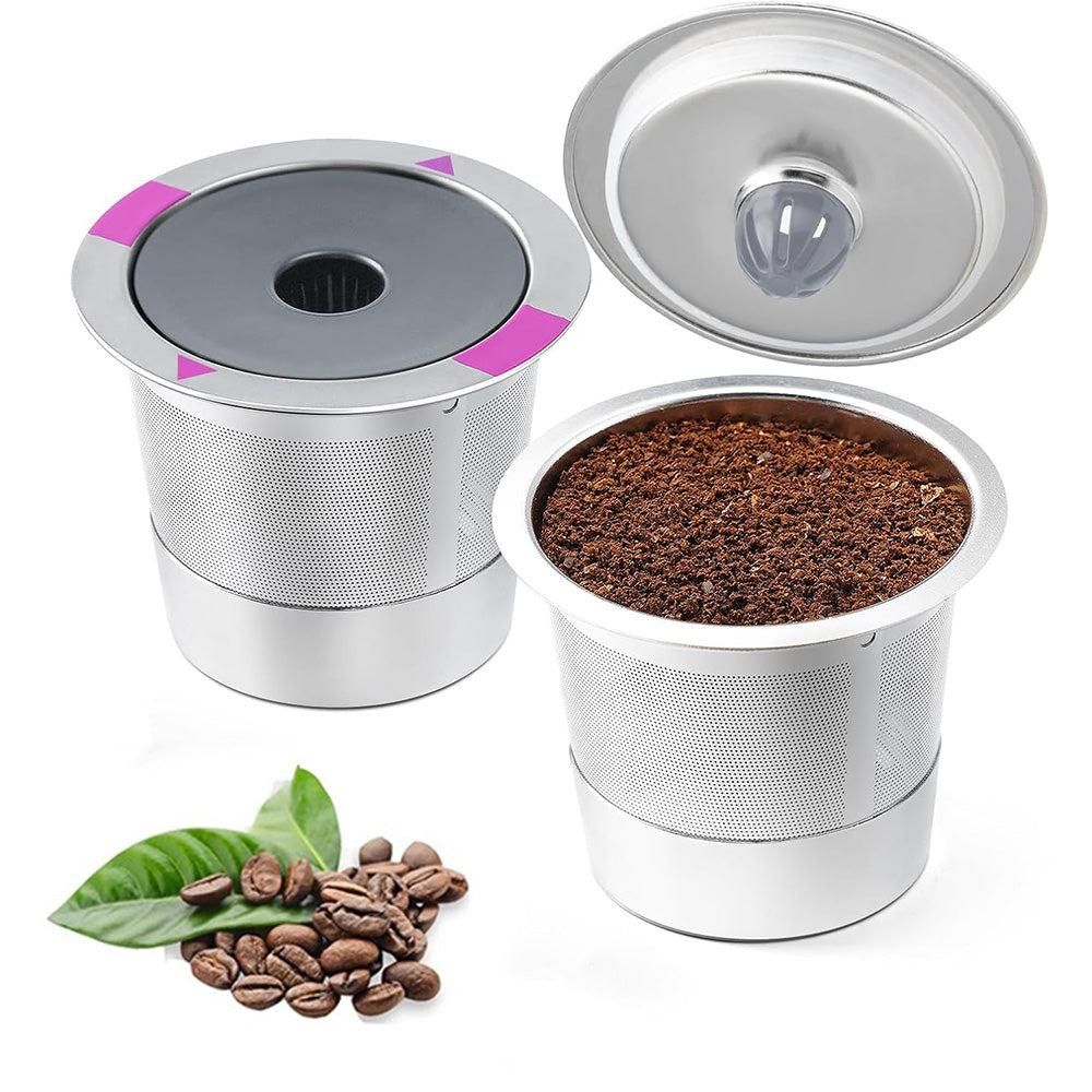 2 PCS Stainless Steel Coffee Filter Pods Compatible With Keurig 1.0 2.0 Reusable K Cups