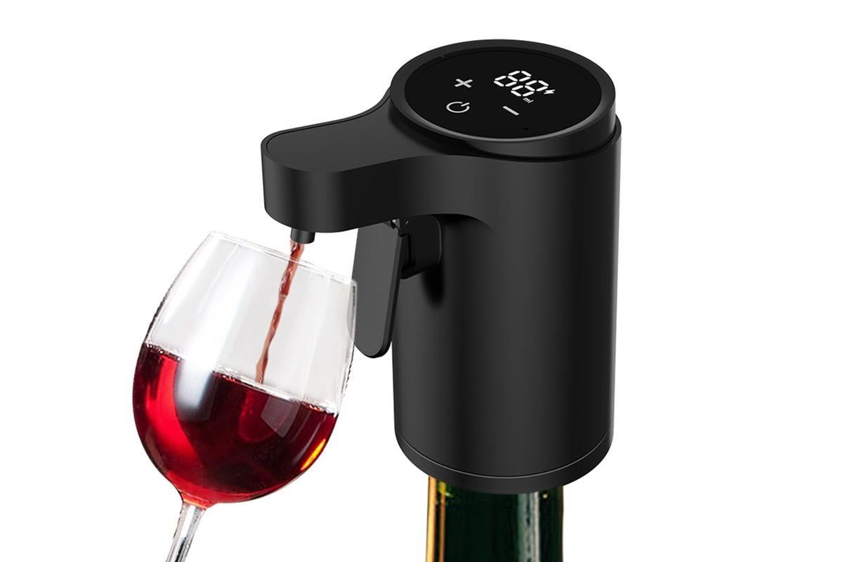 Smart Touch Screen Electric Wine Spirit Dispenser - Black