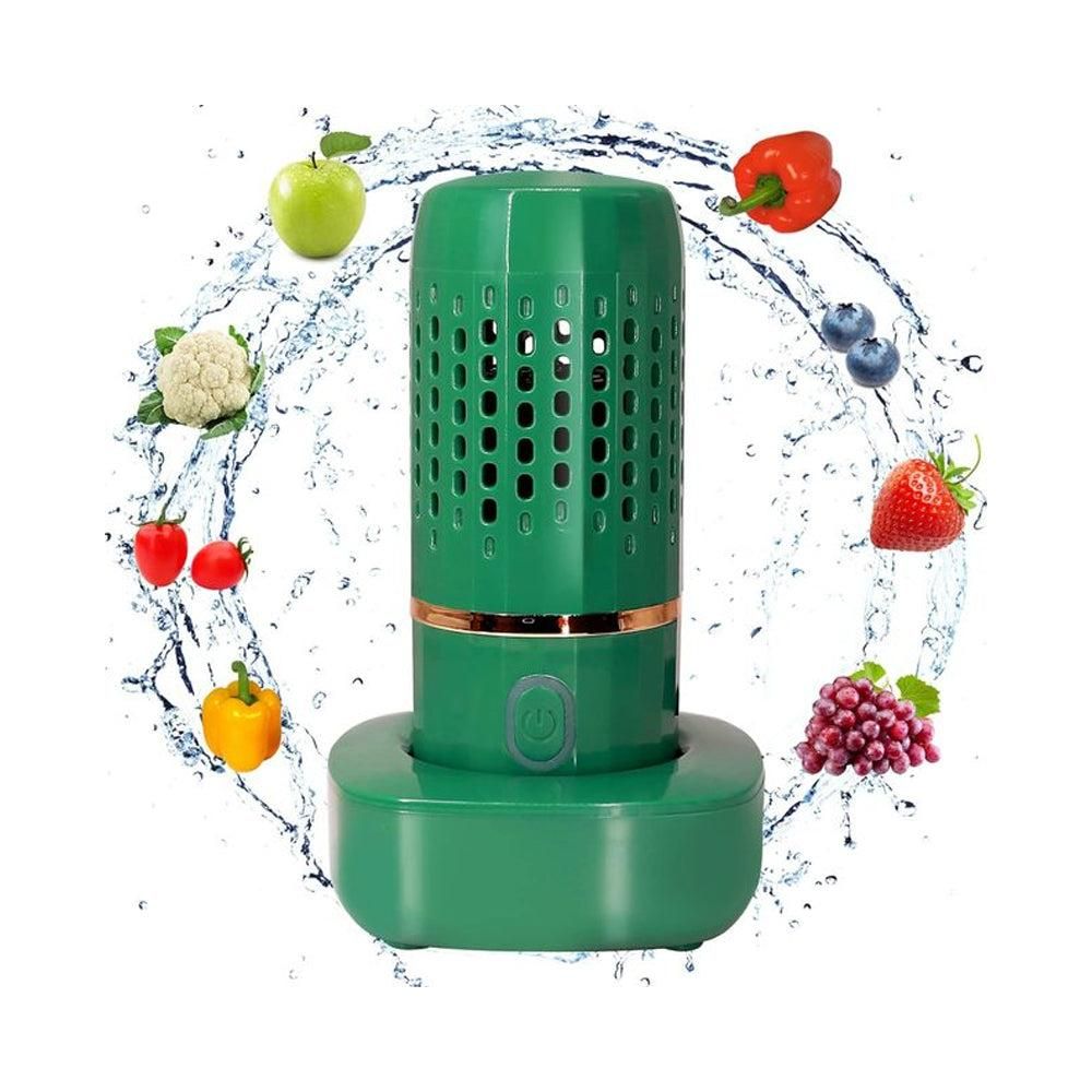Portable Fruit and Vegetable Cleaning Machine Rechargeable Food Washing Purifier Vegetable Washer -Dark Blue