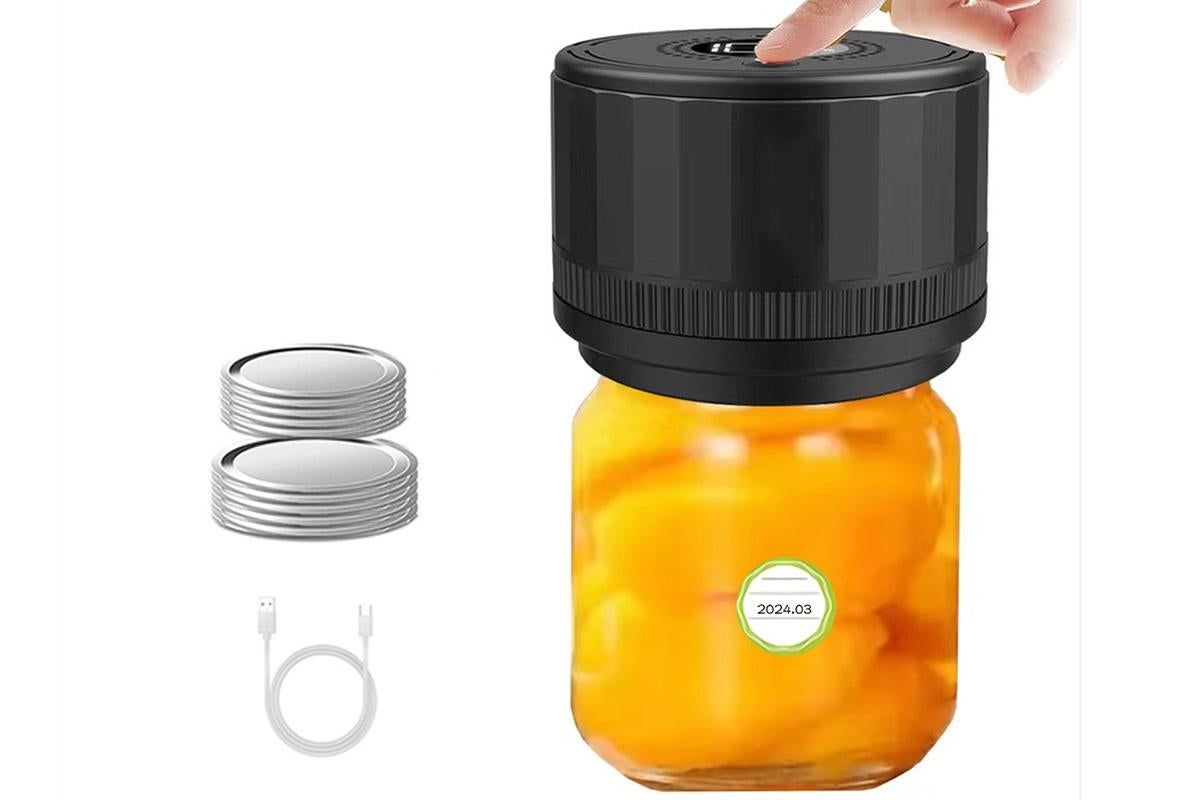 Electric Mason Jar Vacuum Sealer Kit for Food Storage and Preservation