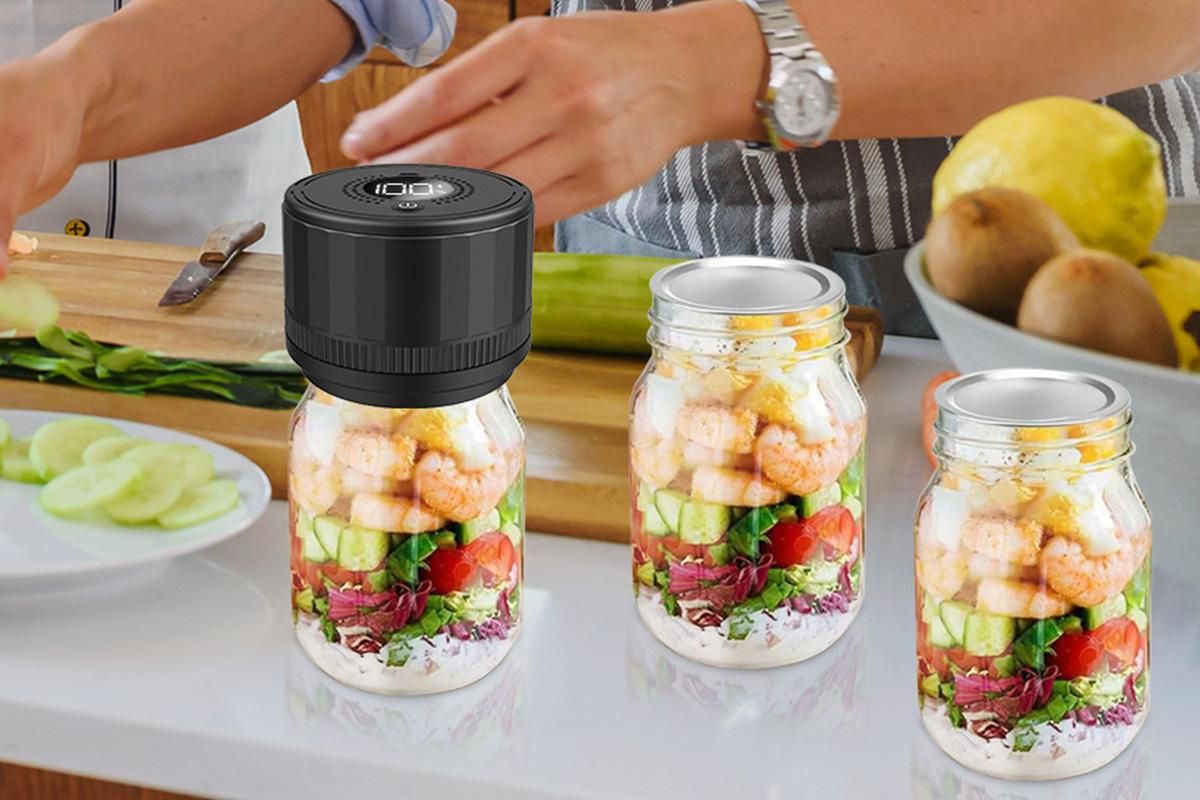Electric Mason Jar Vacuum Sealer Kit for Food Storage and Preservation