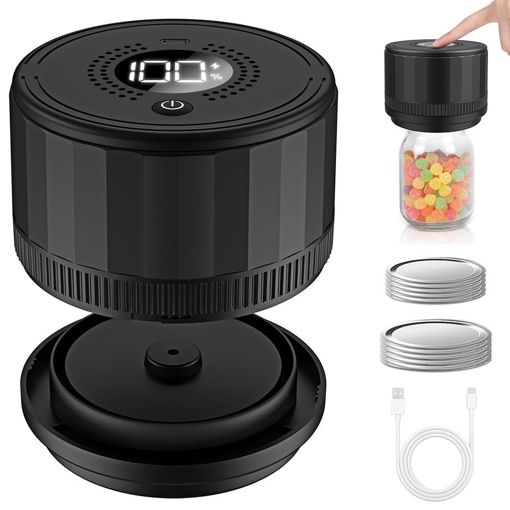 Electric Mason Jar Vacuum Sealer Kit for Food Storage and Preservation