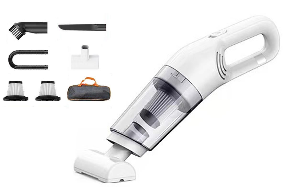 Cordless Handheld Car Vacuum Cleaner 10000Pa Strong Suction USB Rechargeable - White