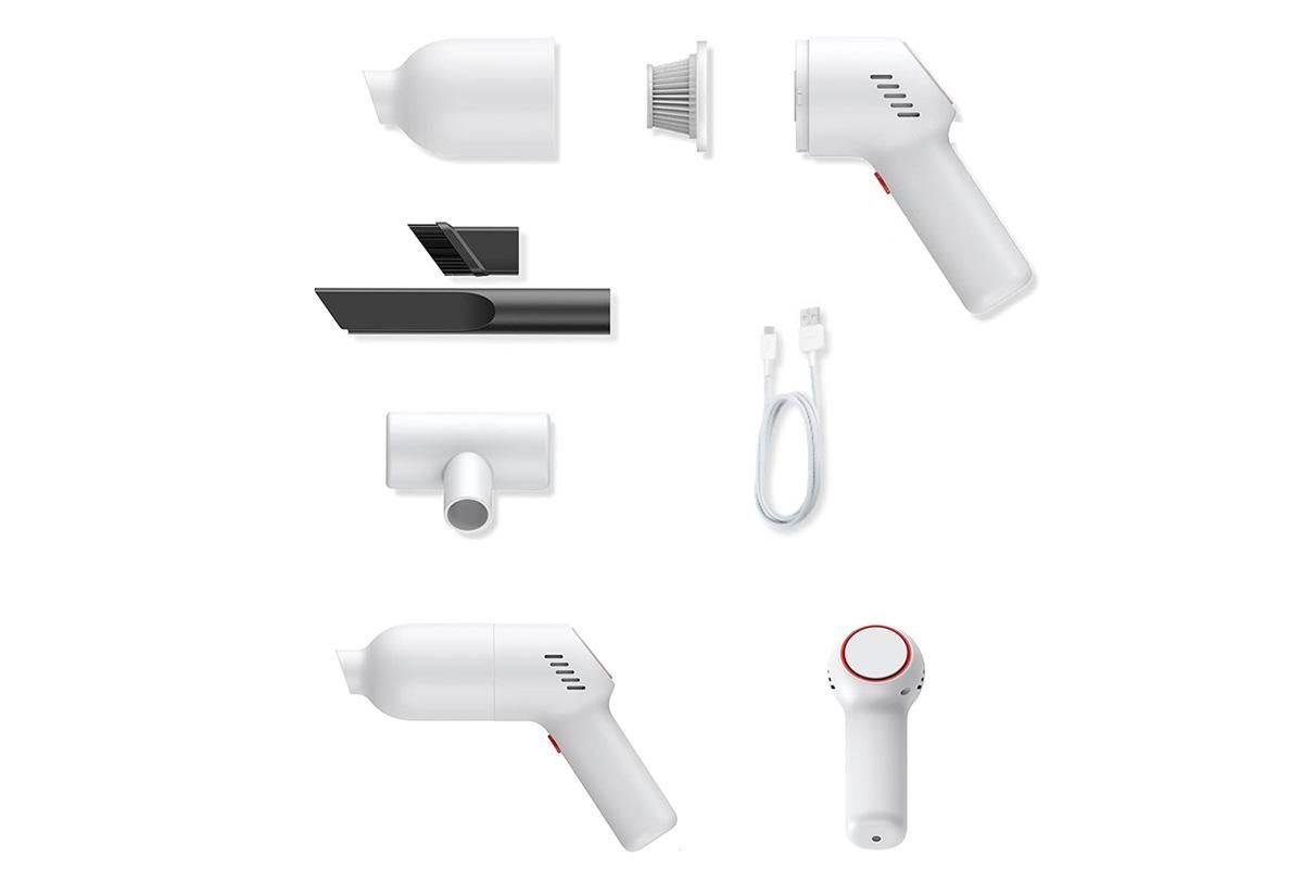 Handheld Car Vacuum Cleaner 9000Pa Rechargeable Portable Cordless Duster - White