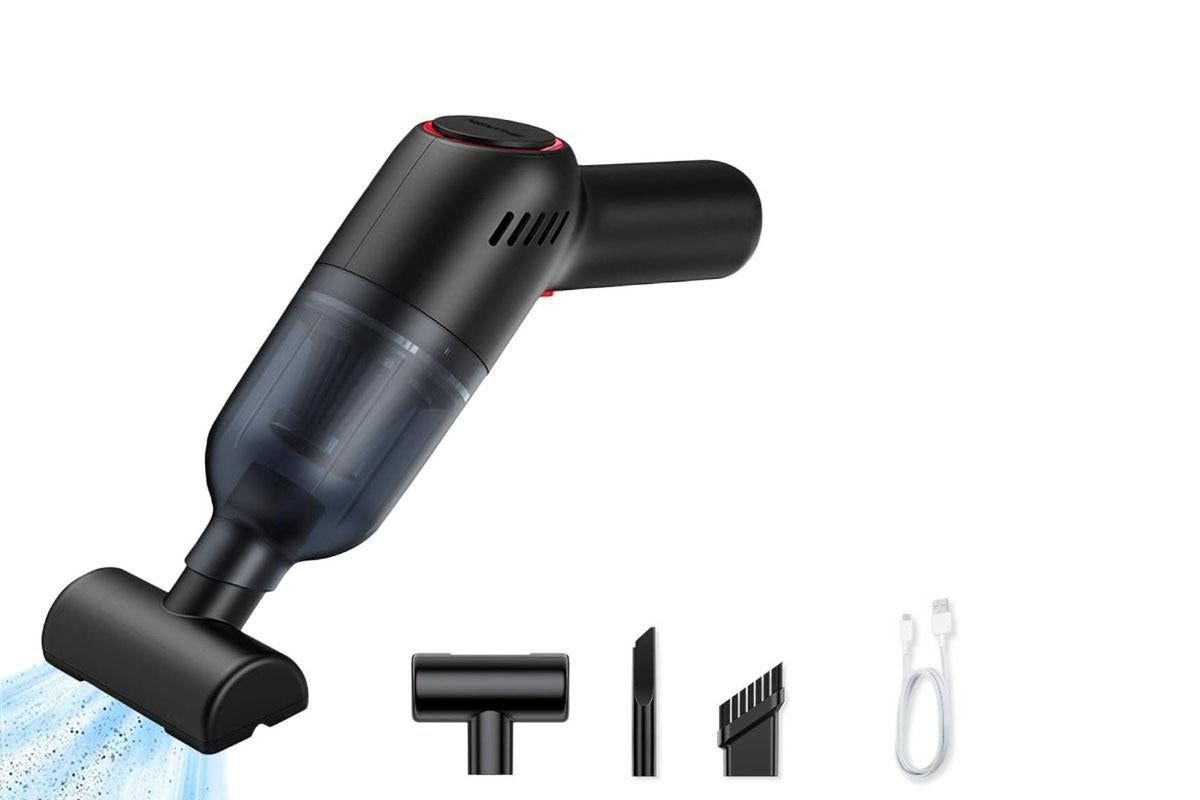 Handheld Car Vacuum Cleaner 9000Pa Rechargeable Portable Cordless Duster - White