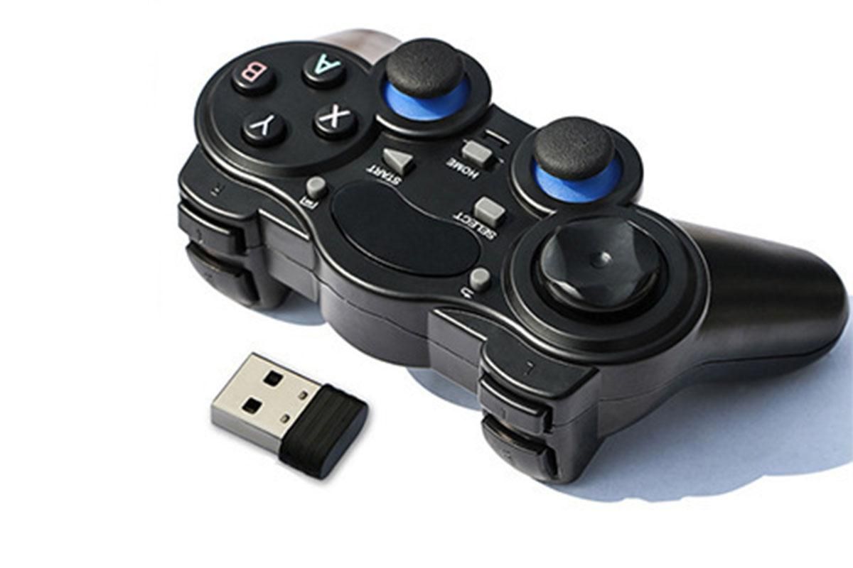 Wireless Gaming Controller for Android TV Box PC 2.4GHz Gamepad Joystick - Black