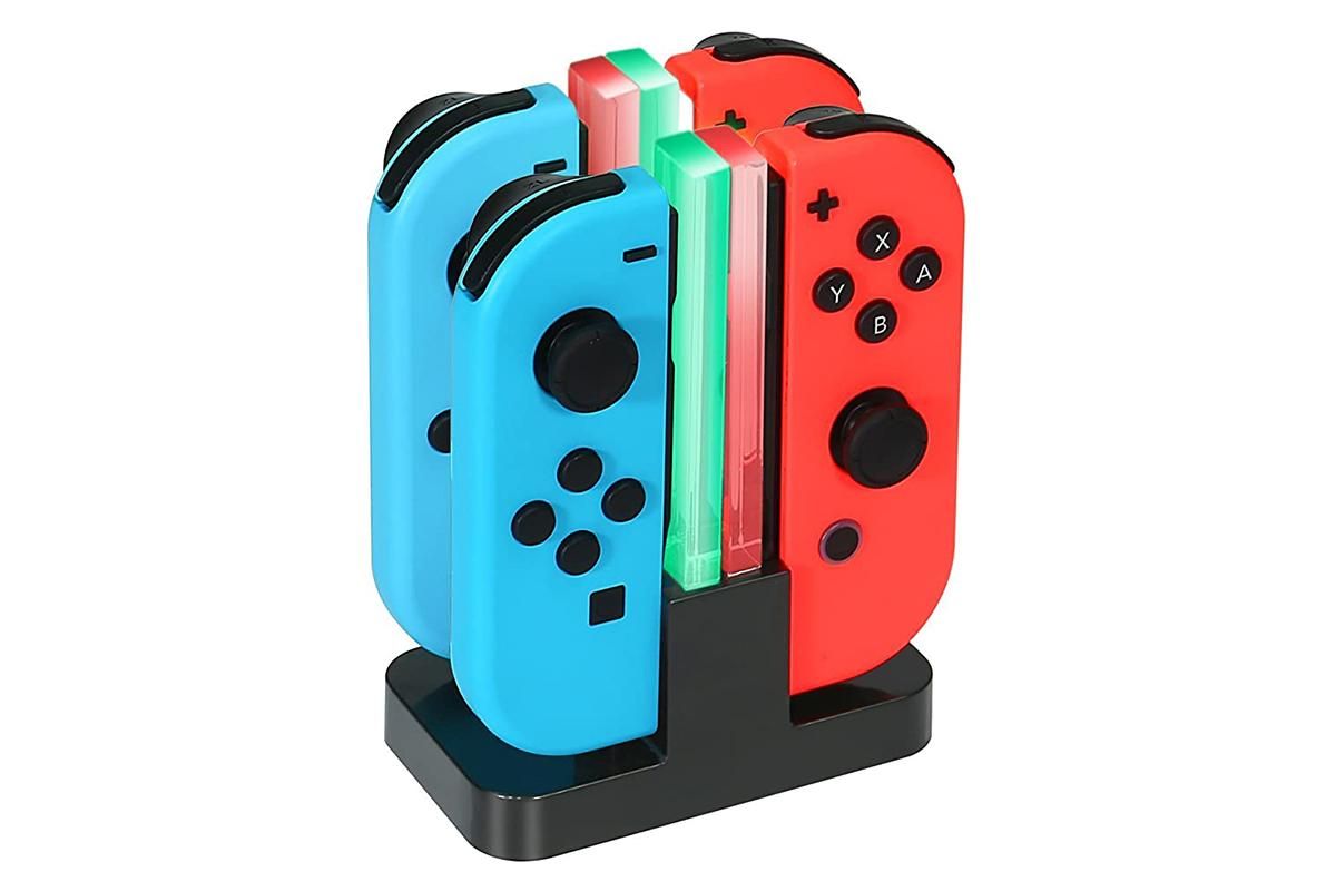 Joy-Con 4-Controller Charging Stand Dock Charger for Nintendo Switch Console
