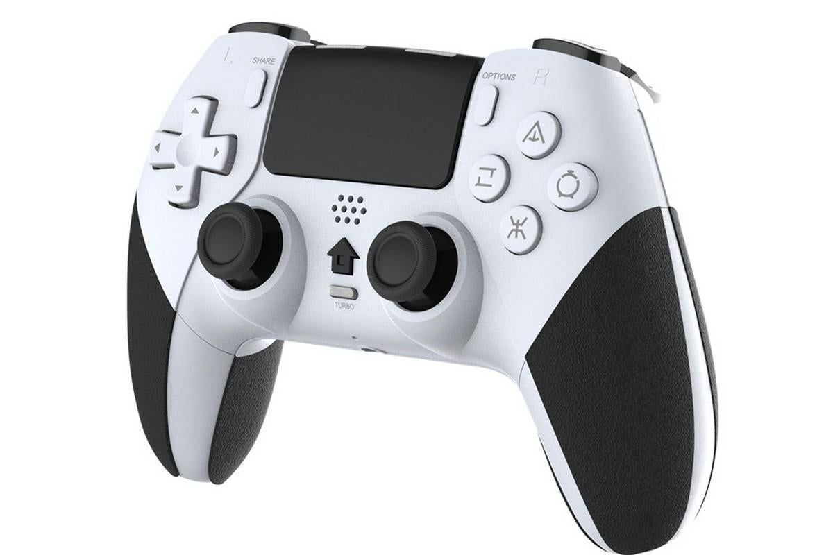 Wireless Controller for PC PS4 Controller Accessories -White