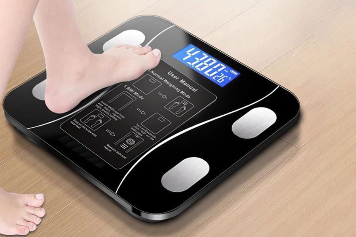 Smart Digital Bathroom Body Fat Scale 180KG Bluetooth Scales Weight -Black
