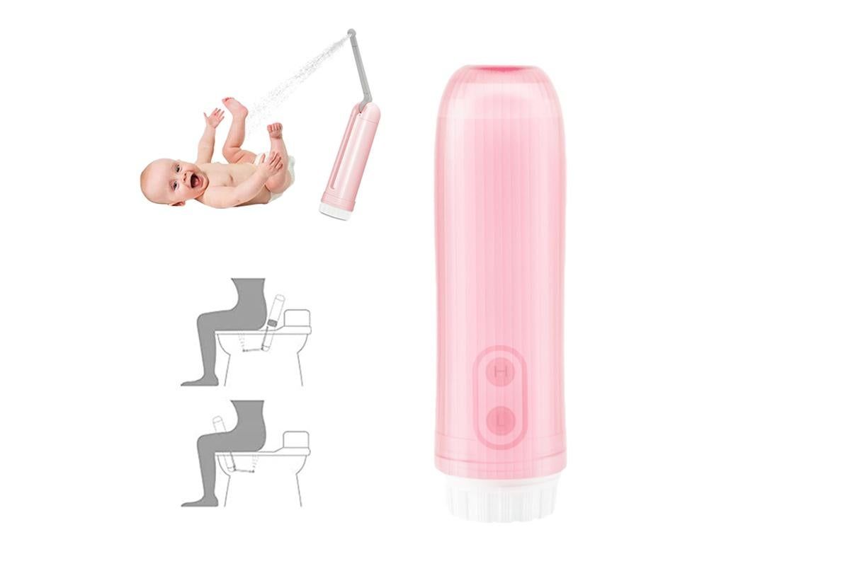 Portable Travel Electric Bidet Sprayer Handheld Personal Bidet Sprayer Mini Bidet Sprayer Toilet Hygiene -White