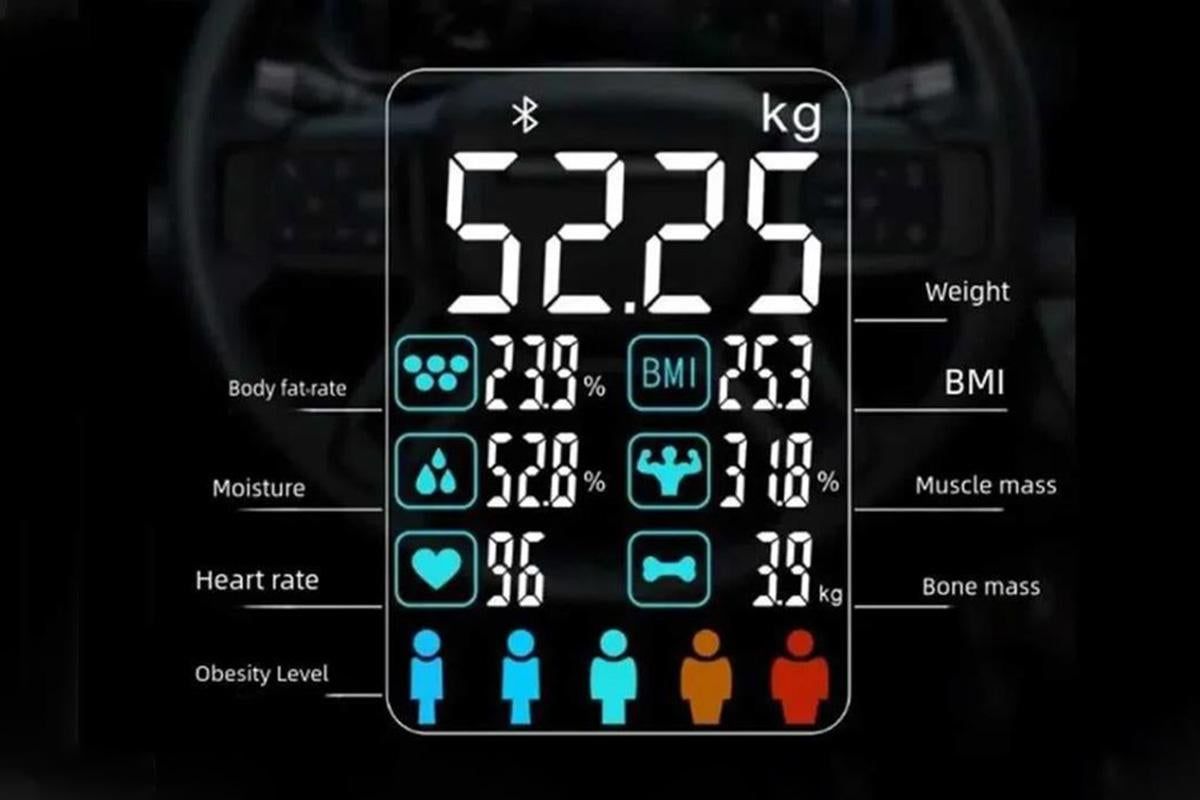 Smart Digital Bathroom Body Fat Scale 180KG Bluetooth Scales Weight for BMI Water -White