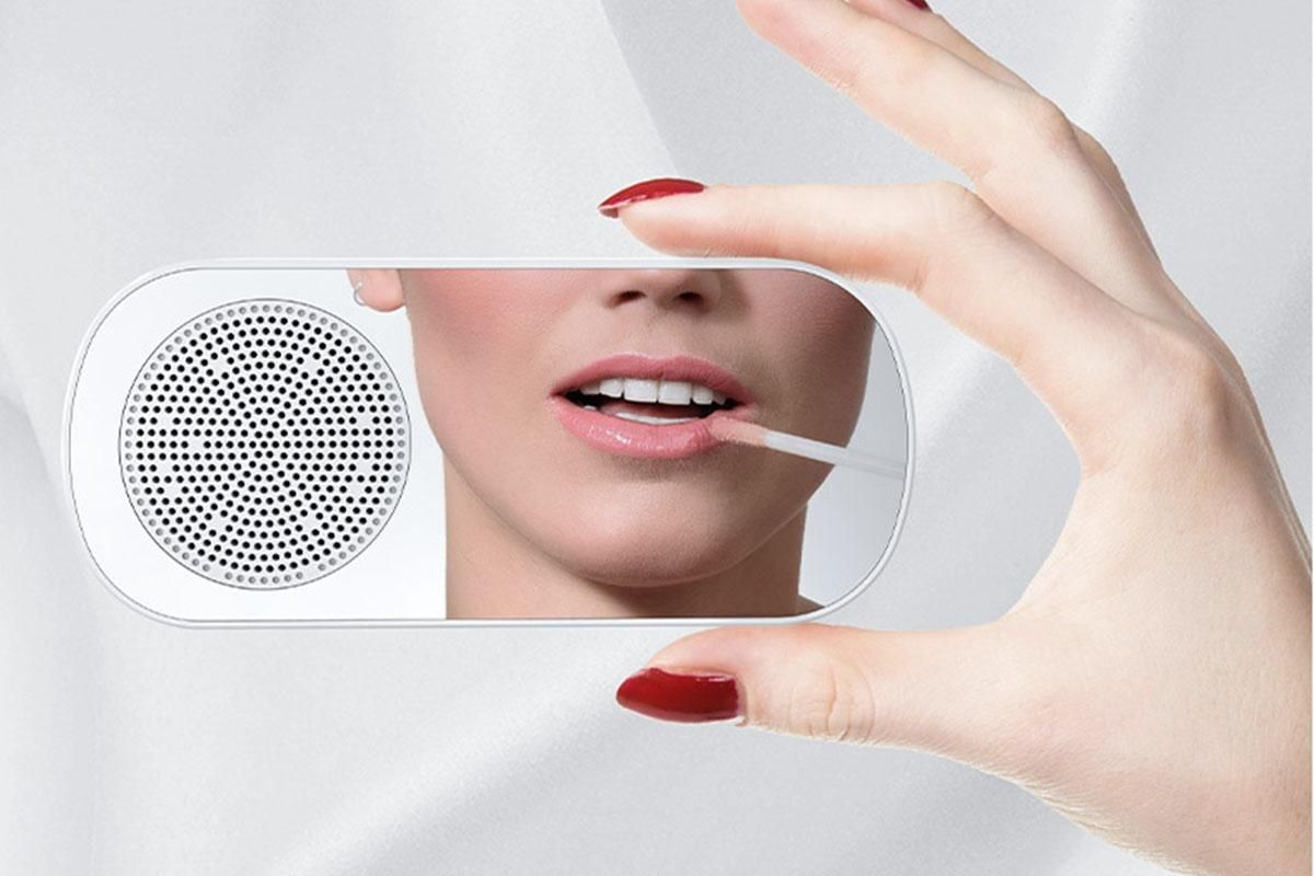 FM Speaker LED Display Portable Alarm Clock Home Decor Bluetooth Digital Radio - White