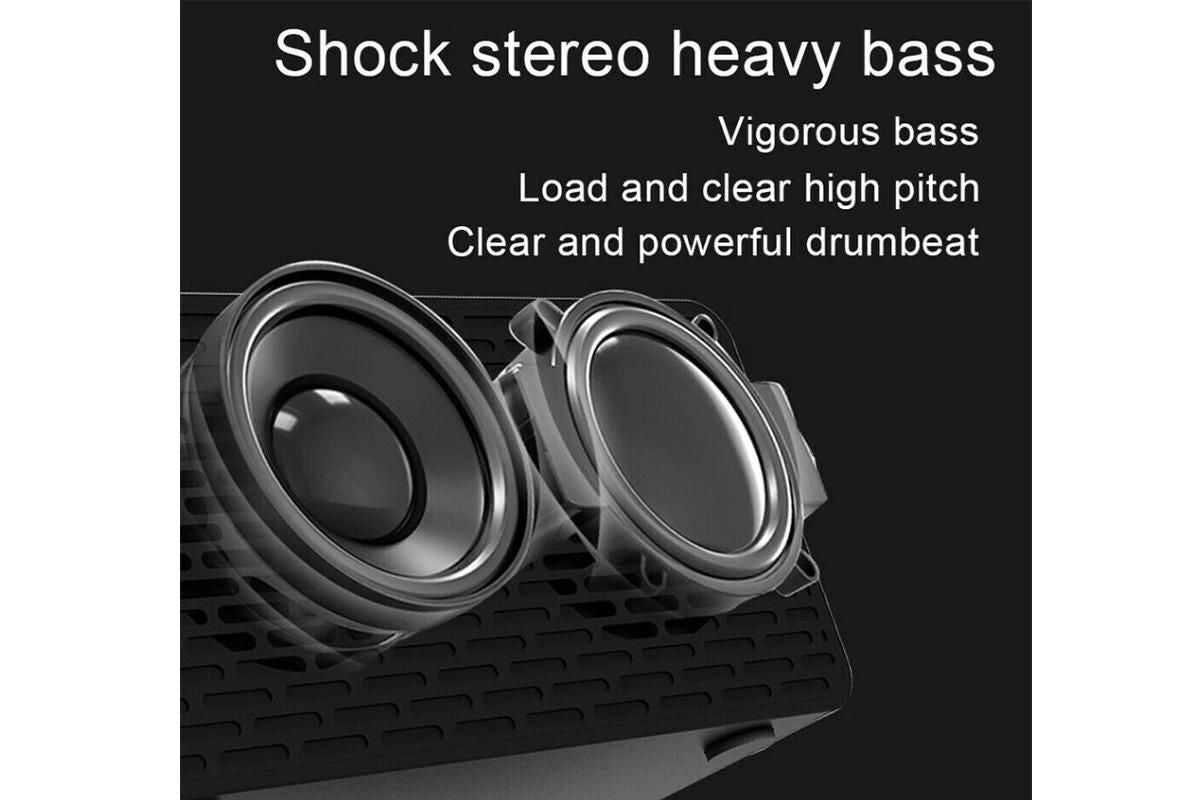 Wireless Charging Bluetooth Speaker with LED Digital Alarm Clock and FM Radio