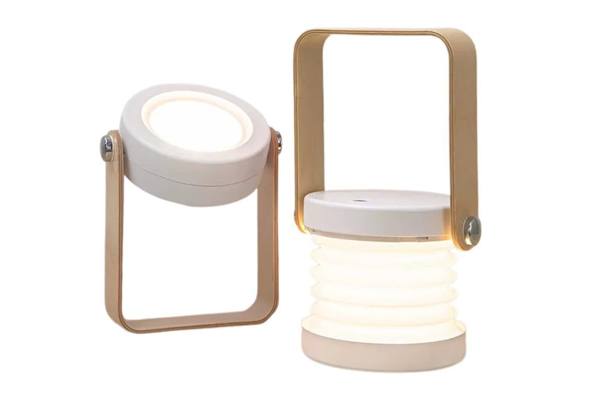 LED Desk Lamp for Office Home Wireless Reading Lamp Dimmable Foldable LED Night Light Portable Camping Flashlight Table Lamp -Grey
