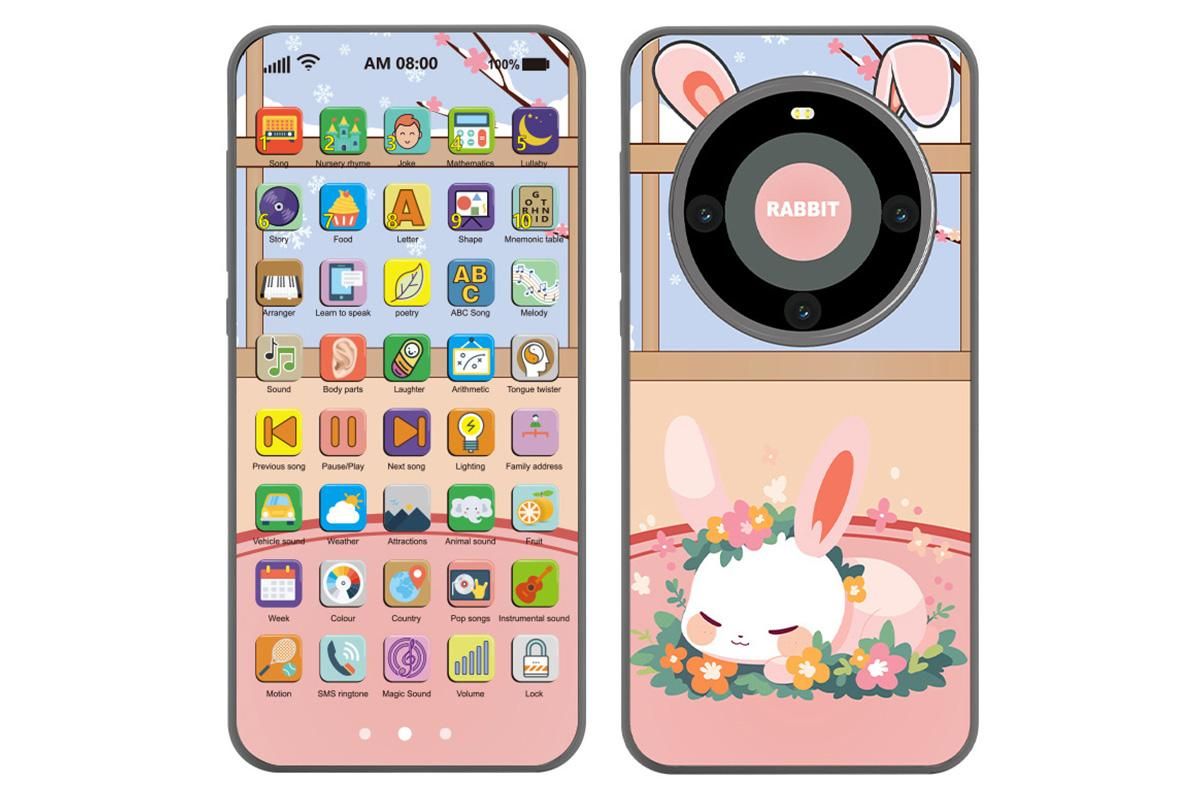 Learning Phone Toy with Over 10000 Educational Contents Touch Screen Early Education Gift - Panda