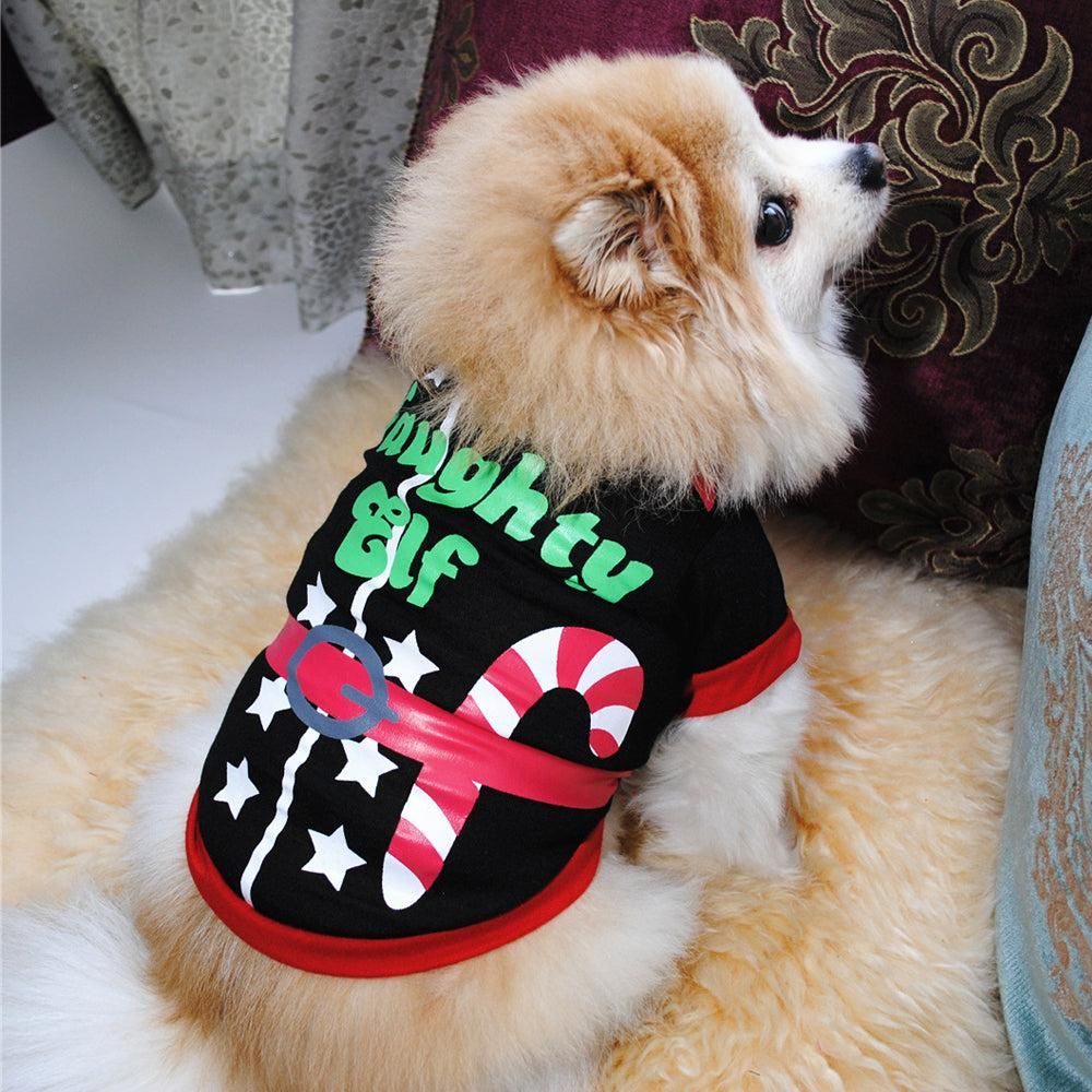 3Pcs Christmas Dog Cat T-Shirt Clothes Vest Puppy Pet Apparel Shirts - S