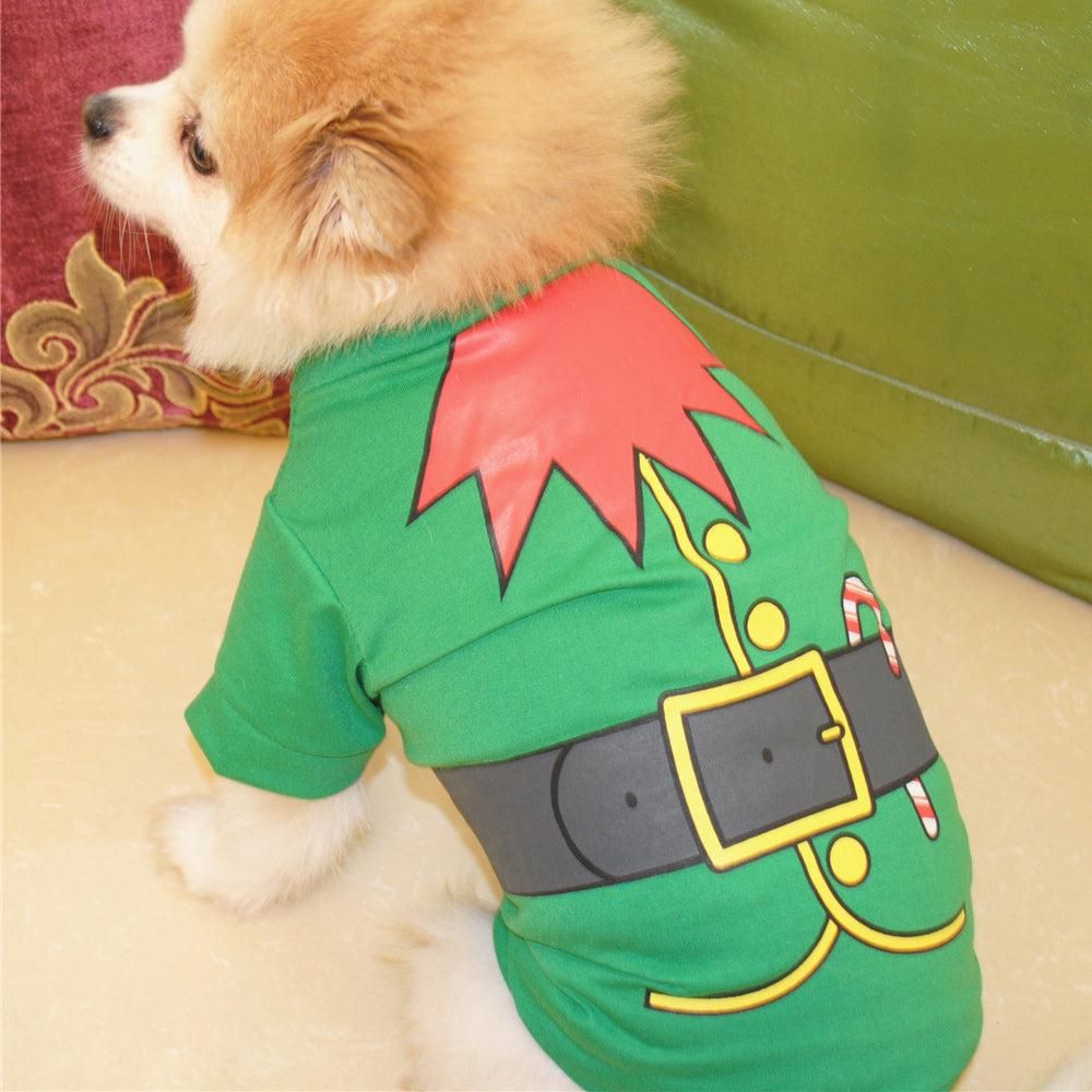 3Pcs Christmas Dog Cat T-Shirt Clothes Vest Puppy Pet Apparel Shirts - L