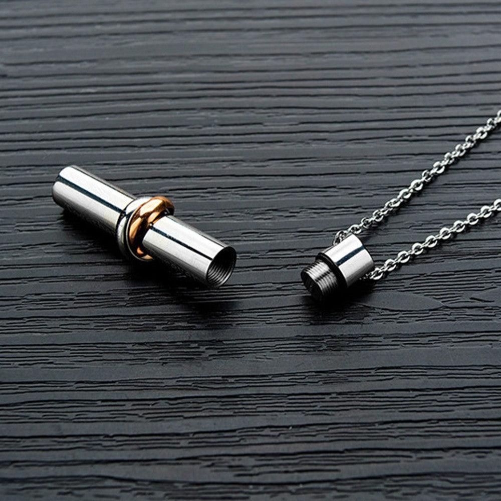 Pet Urn Necklace Pendant Titanium Steel Jewelry