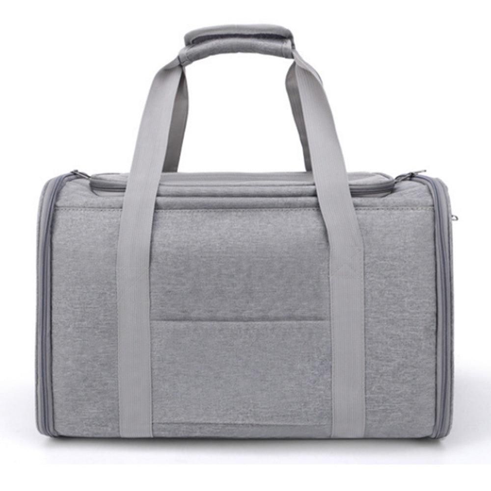 Foldable Travel Pet Carrier Bag Portable Cat Dog Kennel Bag Grey - S