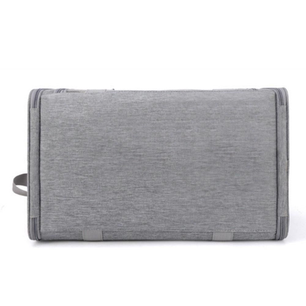 Foldable Travel Pet Carrier Bag Portable Cat Dog Kennel Bag Grey - S