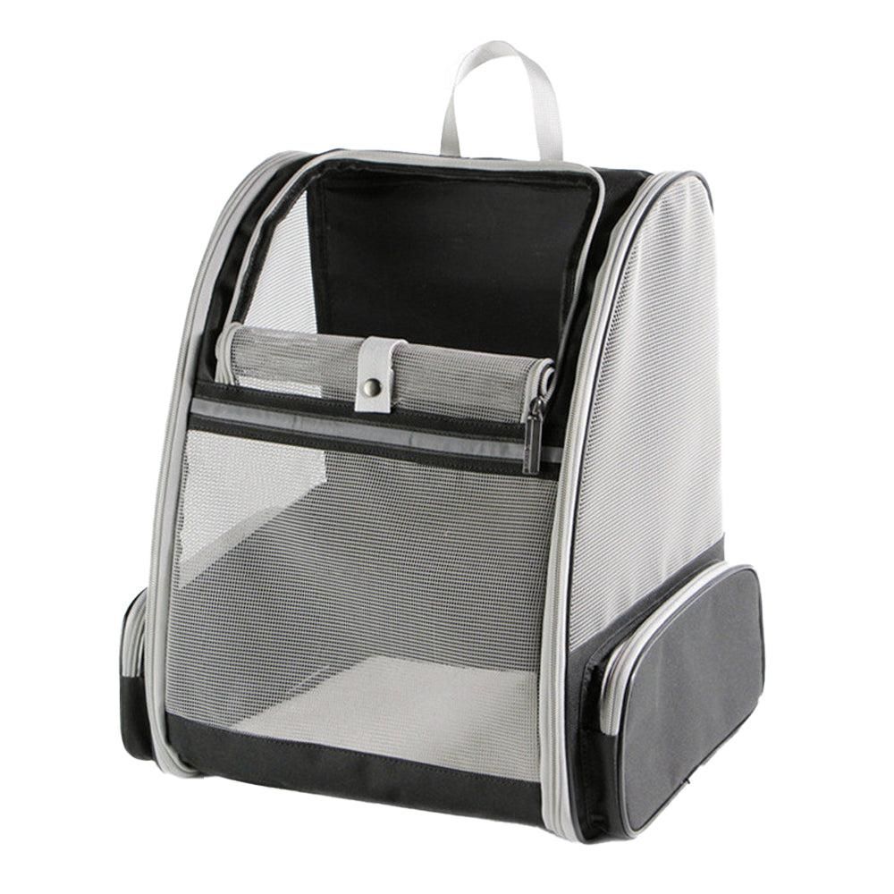 Travel Pet Cat Carrier Backpack Portable Breathable Outdoor Grey