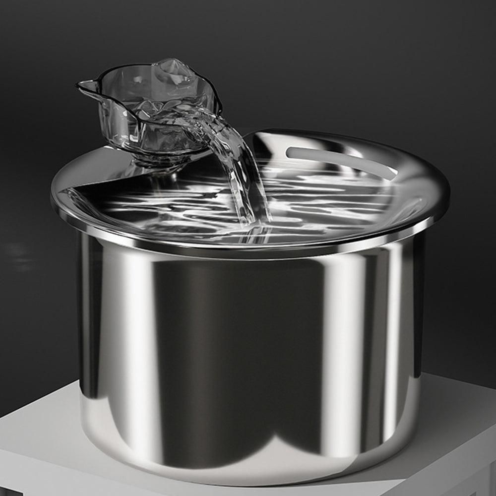 USB Powered 2L Automatic Cat Water Fountain Stainless Steel Pet Water Feeder