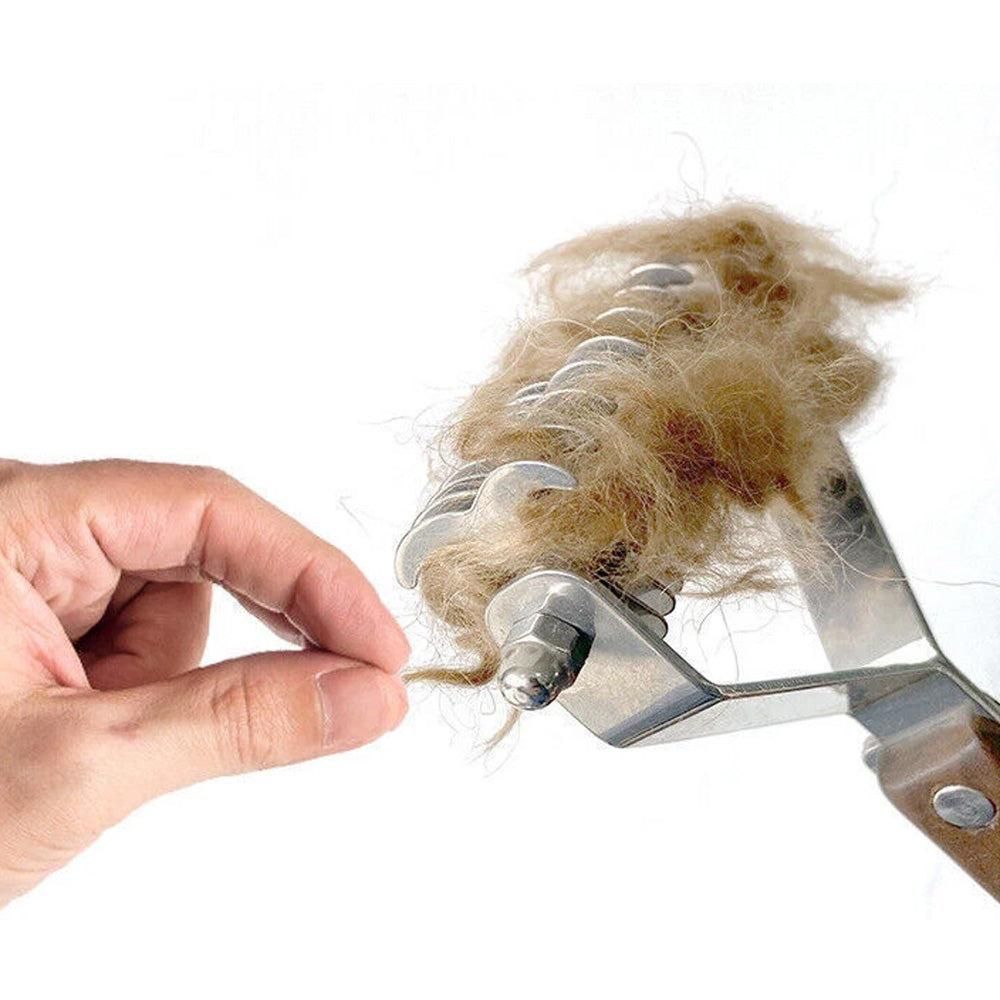 Large 2-Sided Undercoat Rake for Dogs & Cats Pet Grooming Dematting Brush