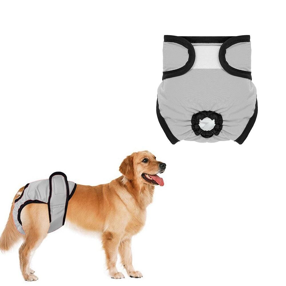 Washable Female Pet Nappy Diaper Dog Cat Physiological Pants Yellow - L