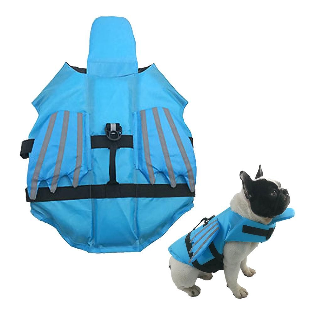 Dog Life Jacket Wings Pet Life Vest Adjustable Dog Flotation Swim Vest Blue - S