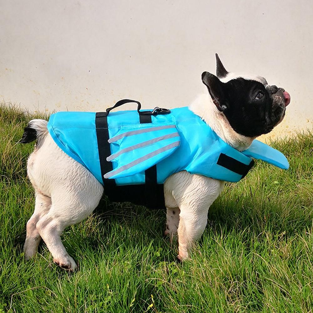 Dog Life Jacket Wings Pet Life Vest Adjustable Dog Flotation Swim Vest Blue - XL
