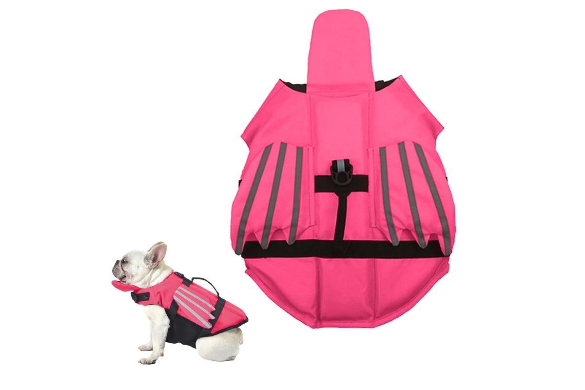 Dog Life Jacket Wings Pet Life Vest Adjustable Dog Flotation Swim Vest Blue - XL