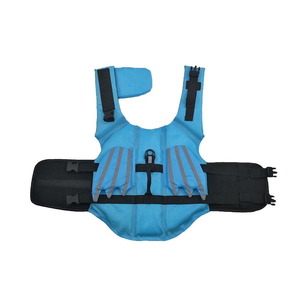Dog Life Jacket Wings Pet Life Vest Adjustable Dog Flotation Swim Vest Blue - 2XL