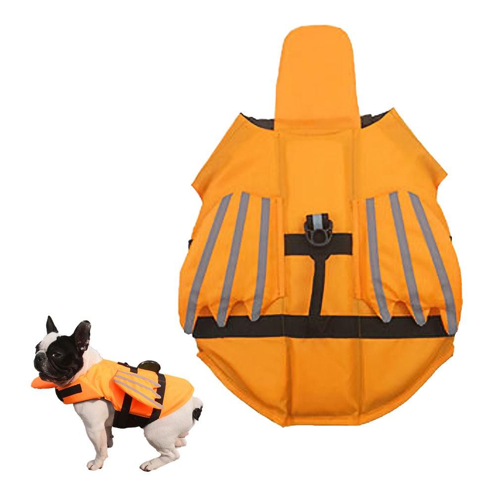 Dog Life Jacket Wings Pet Life Vest Adjustable Dog Flotation Swim Vest Blue - 2XL