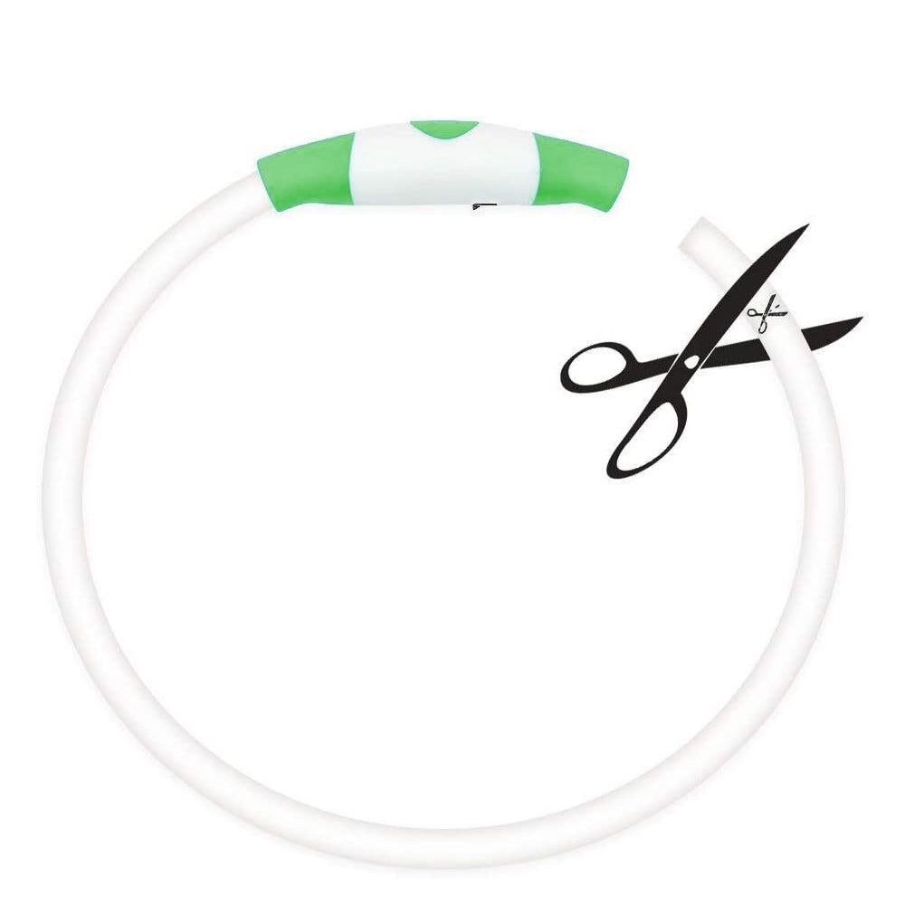 Light-Up Pet Dog Collars USB Rechargeable Pet Collar Adjustable Size Pet Collar Green - S