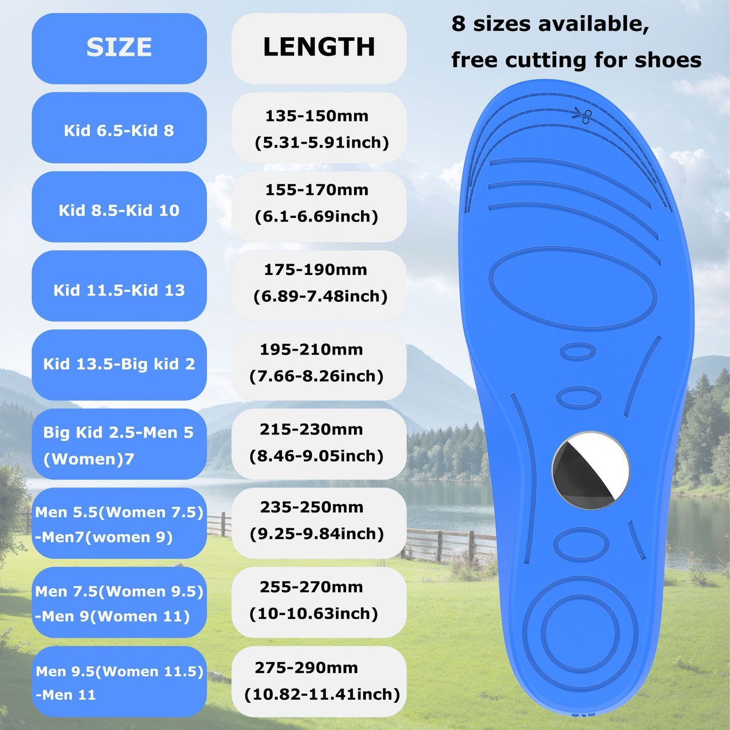 Pair of Shoe Insoles for Airtag Soft Hidden AirTag Holder - S