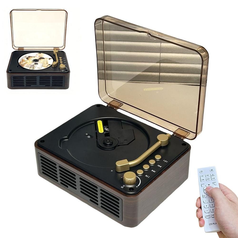 Retro CD Music Player with Bluetooth and FM Radio Multifunctional Home Audio System White