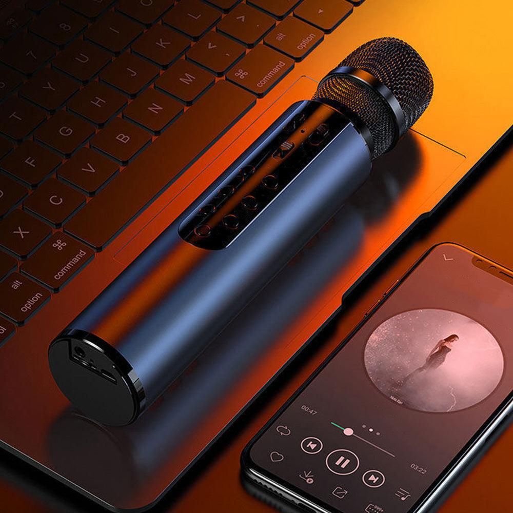 Multifunctional Wireless Bluetooth Karaoke Microphone Black