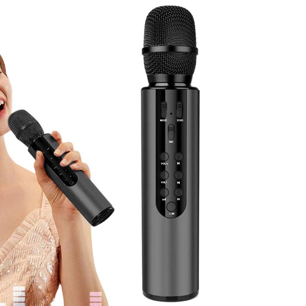 Multifunctional Wireless Bluetooth Karaoke Microphone Gold