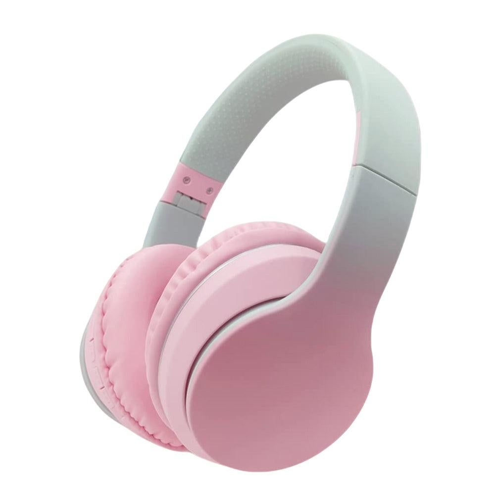 Foldable Wireless Over-Ear Headphones Bluetooth Headset with Mic Function Pink