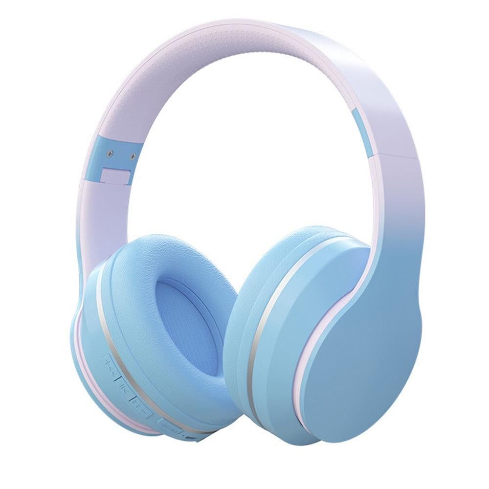 Foldable Wireless Over-Ear Headphones Bluetooth Headset with Mic Function Pink