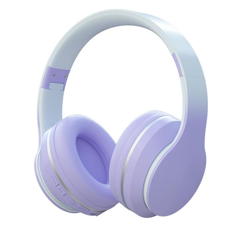 Foldable Wireless Over-Ear Headphones Bluetooth Headset with Mic Function Pink