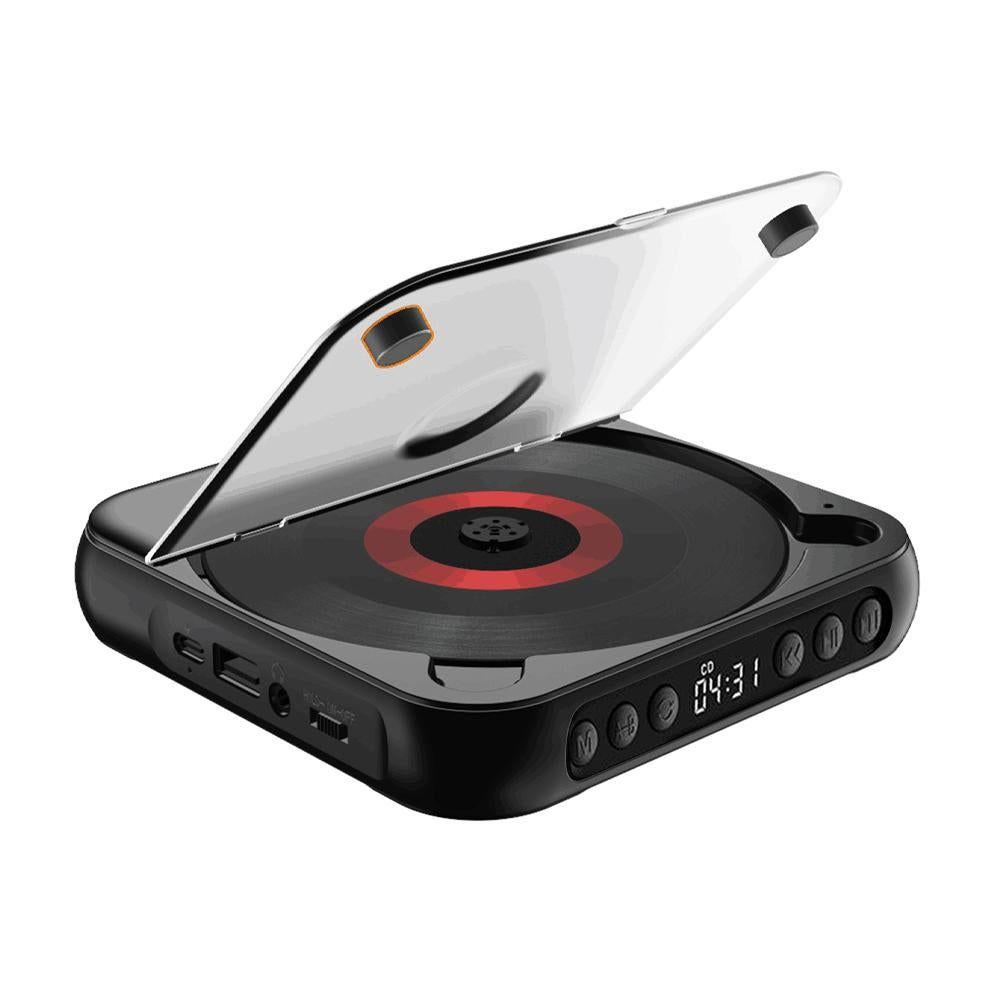 Portable Bluetooth CD Player Supports USB /Wired Playback Rechargeable Walkman White