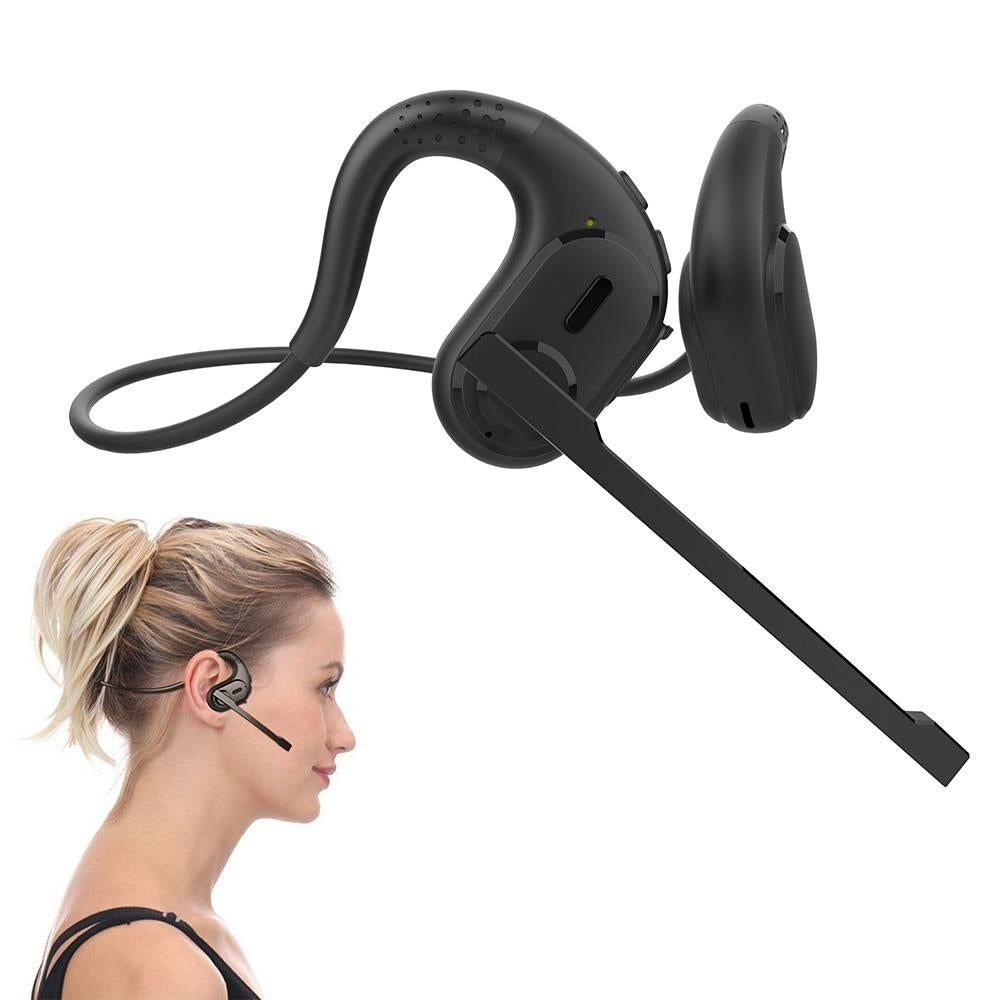 Bluetooth 5.3 Open Ear Headphones With Removable Mic Wireless Headset